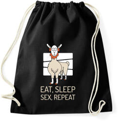 printfashion EAT SLEEP SEX REPEAT - Sportzsák, Tornazsák - Fekete (10363830)