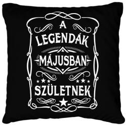 printfashion A legendák májusban születtek - Párnahuzat, Díszpárnahuzat - Fekete (7412558)