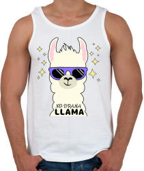 printfashion no drama llama - Férfi atléta - Fehér (4108085)