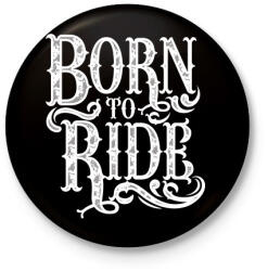 printfashion Lóra született - Kitűző, hűtőmágnes - Fekete (3091490)