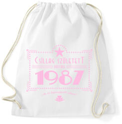 printfashion csillag-1987-pink - Sportzsák, Tornazsák - Fehér (553208)