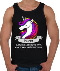printfashion Mama unikornis - Férfi atléta - Fekete (1470833)