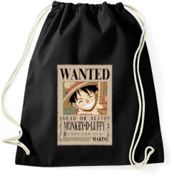 printfashion luffy körözési plakát (elmosott) - Sportzsák, Tornazsák - Fekete (15328495)