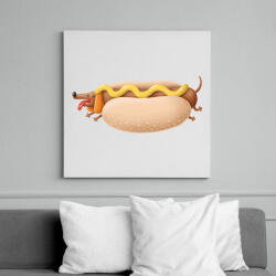 printfashion Hotdog - Vászonkép - Fehér (6637165)