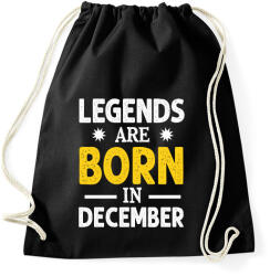 printfashion A legendák decemberben születtek - Sportzsák, Tornazsák - Fekete (10730466)
