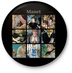 printfashion Manet - részleket - Kitűző, hűtőmágnes - Fekete (11902115)