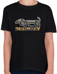 printfashion Lufitacskó Happy birthday felirattal - Gyerek póló - Fekete (13418946)