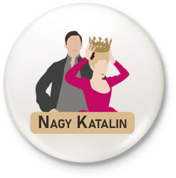 printfashion Nagy Katalin - A kezdetek - Kitűző, hűtőmágnes - Fehér (6574360)