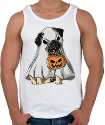 printfashion Halloween mops - Férfi atléta - Fehér (1832382)