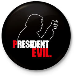 printfashion President Evil - Kitűző, hűtőmágnes - Fekete (3096076)