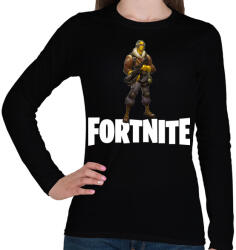 printfashion Fortnite #7 - Női hosszú ujjú póló - Fekete (1117546)