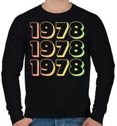 printfashion 1978 - Férfi pulóver - Fekete (12733633)