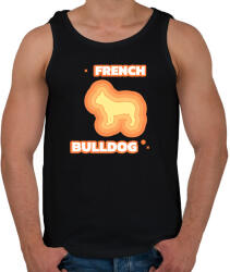 printfashion Francia bulldog - Férfi atléta - Fekete (10441054)