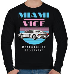 printfashion Miami Vice - Férfi pulóver - Fekete (1063381)