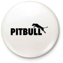 printfashion Pitbull paródia - Kitűző, hűtőmágnes - Fehér (3078781)