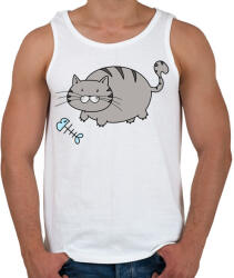 printfashion Dagi cica - Férfi atléta - Fehér (3995002)