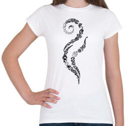 printfashion Maori hullám - Női póló - Fehér (6005707)