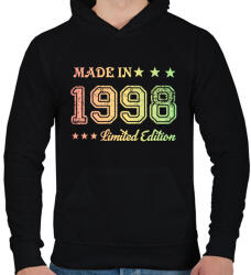 printfashion 1998 - Férfi kapucnis pulóver - Fekete (6172008)