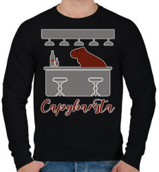 printfashion Capybarista - Férfi pulóver - Fekete (12745377)