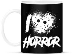 printfashion I love horror - Bögre - Fekete (16720762)