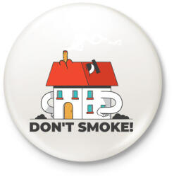 printfashion Don't smoke - Kitűző, hűtőmágnes - Fehér (4046935)