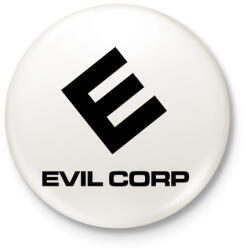 printfashion Evil Corp Black - Kitűző, hűtőmágnes - Fehér (3078528)