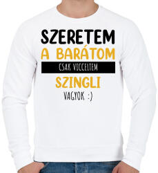 printfashion Csak vicceltem - Női - Férfi pulóver - Fehér (7283777)