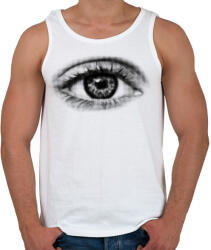 printfashion Halftone eye - Férfi atléta - Fehér (15895121)