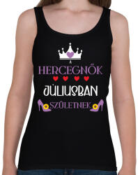 printfashion A hercegnők júliusban születnek - Női atléta - Fekete (7436491)