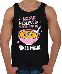 printfashion Nagyi húslevese - Férfi atléta - Fekete (14826444)