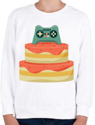 printfashion Gamer szülinap - Gyerek pulóver - Fehér (5125746)