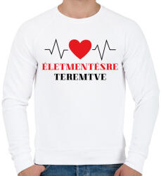 printfashion Életmentésre teremtve - Férfi pulóver - Fehér (7223482)