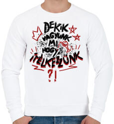 printfashion De kik vagyunk mi, hogy ítélkezzünk? - Férfi pulóver - Fehér (16790664)