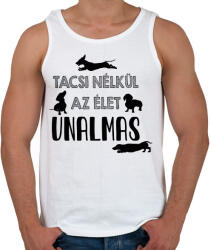 printfashion Tacsi nélkül unalmas - Férfi atléta - Fehér (11848916)