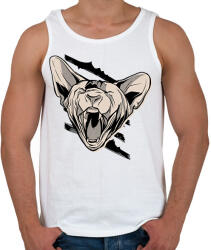 printfashion Mérges macska - Férfi atléta - Fehér (6253144)