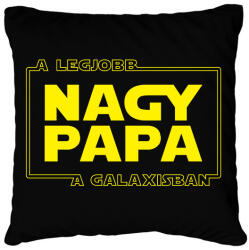 printfashion A legjobb nagypapa a galaxisban - Párnahuzat, Díszpárnahuzat - Fekete (2725374)