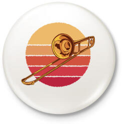 printfashion Trombita - Kitűző, hűtőmágnes - Fehér (14101909)