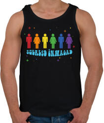 printfashion Szeresd önmagad - Férfi atléta - Fekete (9675192)