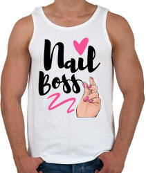 printfashion Nail Boss - Férfi atléta - Fehér (5703318)