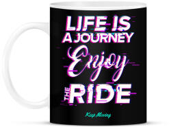 printfashion LIFE IS A JOURNEY - Bögre - Fekete (10843004)