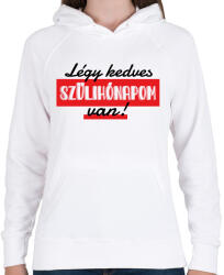 printfashion Szülihónapom van - Női kapucnis pulóver - Fehér (7153376)