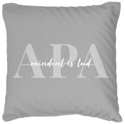 printfashion Apa mindent is tud fehér - Párnahuzat, Díszpárnahuzat - Szürke (5034187)