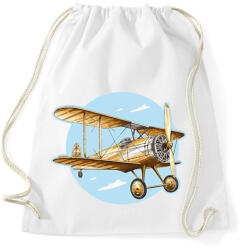 printfashion Retro repülő - Sportzsák, Tornazsák - Fehér (14274027)
