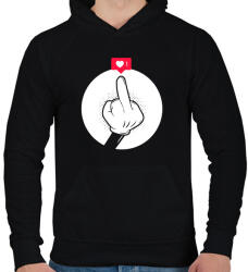 printfashion Ezt lájkold! - Férfi kapucnis pulóver - Fekete (1151123)