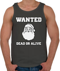 printfashion Santa Wanted - Férfi atléta - Sötétszürke (2074962)