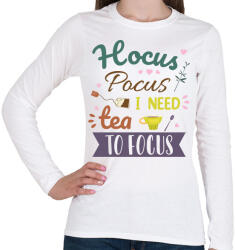 printfashion Hocus Pocus tea - Női hosszú ujjú póló - Fehér (7252533)