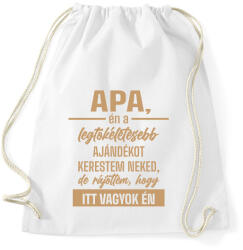 printfashion Legtökéletesebb ajándék - Sportzsák, Tornazsák - Fehér (16161031)
