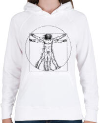 printfashion Michelangelo - Az ember - Női kapucnis pulóver - Fehér (6728465)