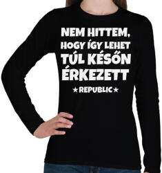 printfashion REPUBLIC - Női hosszú ujjú póló - Fekete (11354490)