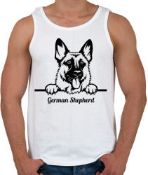 printfashion German Shepherd - Férfi atléta - Fehér (5119000)